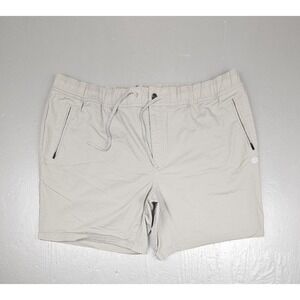 LL Bean Shorts Mens 2XL Tan Chino Ripstop Outdoor Flat Front